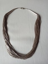 Superbe Collier en Argent Sterling , Vintage, 50 brins, L 46 cm