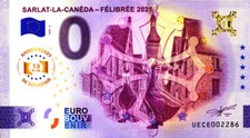 24 SARLAT-LA-CANEDA Félibrée, 2025, Anniversaire, Billet Euro Souvenir