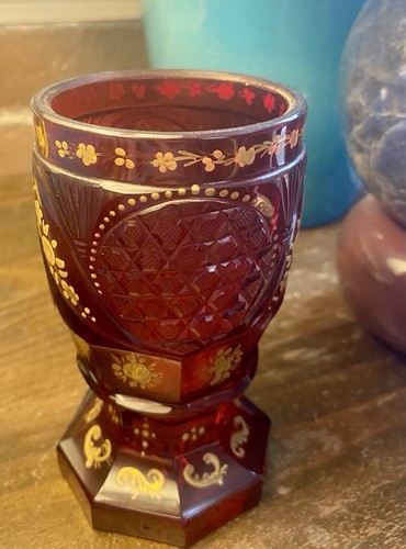Rare cristal bohême rouge - bohême,