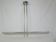 Suspension Lustre Métal ghromé de L Gau Lumalux Paris design  1960/ 70s