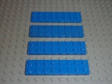 4 x LEGO Plaque Bleu 2x8 Réf.3034 Set 920/6970/8860/4555/6985/7823/6973/6886...