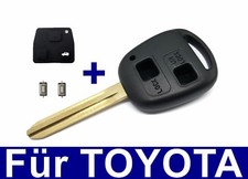 2T Remplacement Boîtier Clé Caoutchouc pour Toyota Corolla Avensis Aygo Rav + 2x