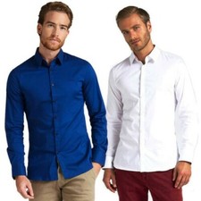 GUESS Chemise Homme Coton Cou Italienne Mode Super Slim Boutons M93H41W7ZK0