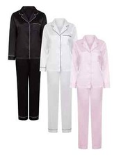 Pyjamas Satin Pour Femmes Noir