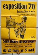 Affiche exposition de peinture 1970. groupe des peintres de Mortain. Normandie