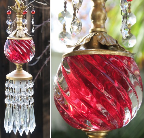 Swag lamp chandelier crystal - lamp,