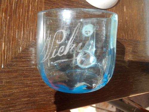 Tasse verre bleuté - tasse,