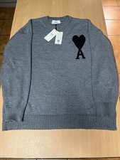 Pull ami paris Gris Coeur Noir taille M en parfait etat