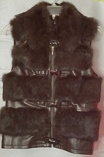 Genuine Brown Rabbit Fur and