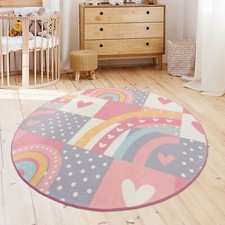 Tapis De Jeu Chambre Enfant Garcon Fille Antidérapant Coeur Pois Soft