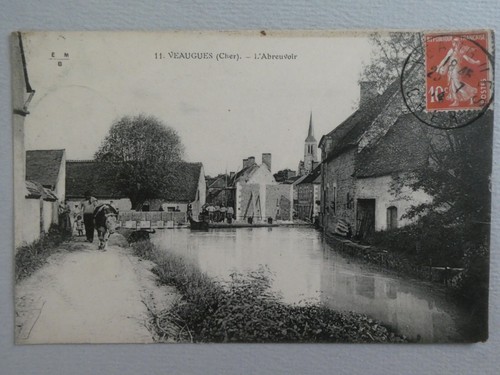 Cpa veaugues abreuvoir - cpa,