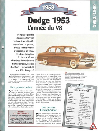 Fiche automobile dodge - :,