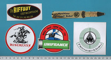 TIR CHASSE ARME FUSIL MUNITION - LOT 5 AUTOCOLLANTS / STICKER