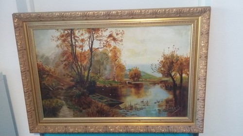 Ancien tableau hst scene - tableau,
