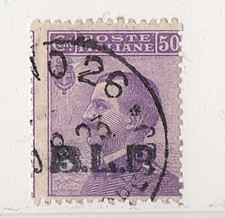 ITALIE ! Timbre ancien pour Enveloppes-Réclames de 1920 n°6 noir