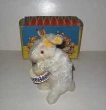 MAX CARL,MC AUTOMATE LAPIN au TAMBOUR #166 RABBIT DRUMMER WIND-UP TOY w BOX 1965