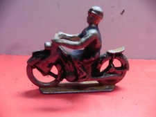 Motard de la police en métal- figurine ancienne Quiralu des années 50