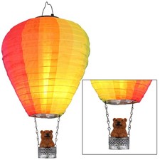 Lampe Solaire Suspension Ballon à Air Chaud D'Extérieur Balcon Ours Tissu LED H