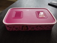 Tupperware boite Optimum Rectangle 1.1 Litre Ar Déco Rose Série Limitée 