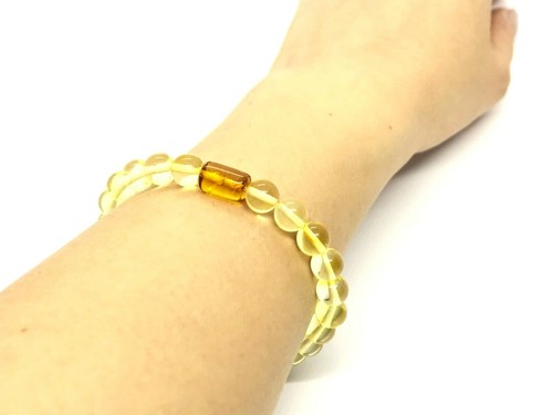 Bracelet ambre insecte - bracelet,