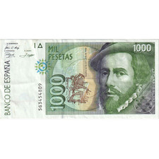 Espagne, 1000 Pesetas, 1992-10-12, TTB