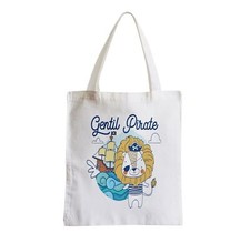 Sac en Tissu Lion Gentil Pirate Illustration pour Enfant Dessin Capitaine