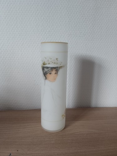 Vase rouleau opaline blanche - vase,