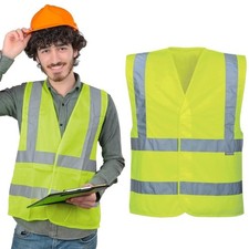 25 Pack High Visibility Safety Vests /w Silver Reflective Stripes X-Large