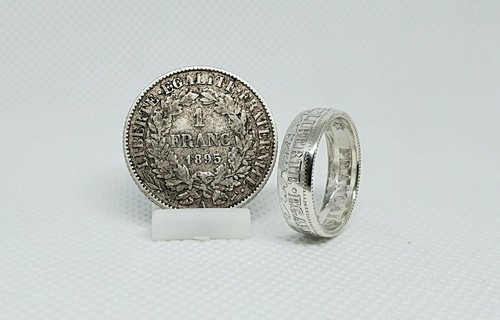 Bague pièce monnaie 1 - bague, de