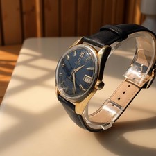 Omega Seamaster Calendar – Automatic 1960's 34 mm Gold Plated – Rare Black dial