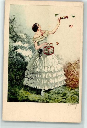 13189066 woman with a - -, bird