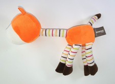 Doudou cheval orange blanc