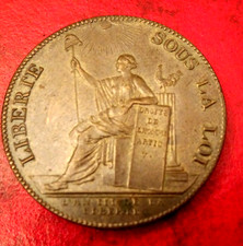 superbe monneron de 2 sols à la liberté 1791 tranche parfaite