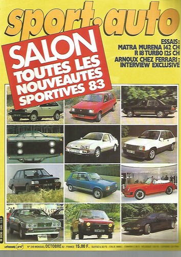 Sport auto 249 salon 1982 - sport,
