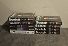 Lot de 8 cassettes VHS vierges E 180 et E 60  + une cassette Vidéo Head Cleaner