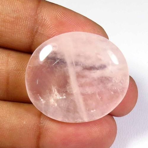 Naturel rose quartz - rose, ovale