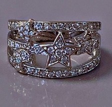 Superbe étoiles bague argent