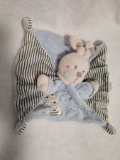 doudou Plat Lapin bleu  abc