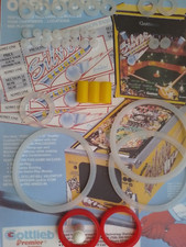 FLIPPER GOTTLIEB -SILVER SLUGGER-KIT ELASTIQUE SILLICONE TRANSPARENT-pinball