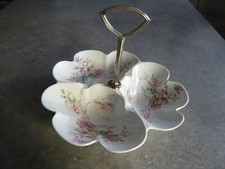 SERVITEUR MUET EN PORCELAINE DE FRANCE 3 Compartiments - Diamètre. 25 cm