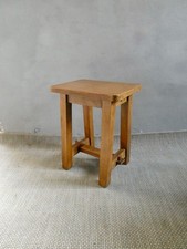 tabouret bois massif des années 50, wooden stool