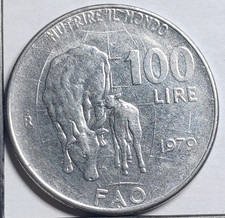 100 lire 1979 fao - vache, italie