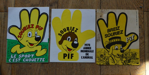 Lot autocollants pif gadget - lot,