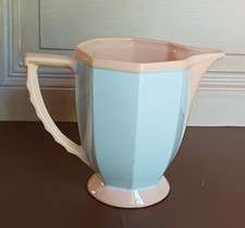Ancien Pichet Digoin Sarreguemines Bleu et Rose Pastels style Art Déco