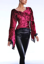 Tunique Velours Bordeaux Punk