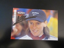 Autographe  Anne Caroline Chausson sur carte Cycl7