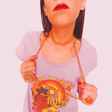 Sautoir Vintage 1970s Perles