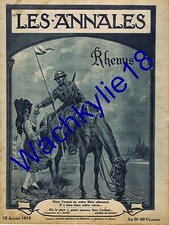 Les annales n°1855 du 12/01/1919 Rhin Alsace Saint-Saëns Hansi