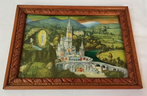 Cadre lourdes 1958 notre dame - notre,