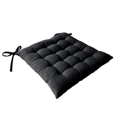 Galette de Chaise Piquée "Dune" 38x38cm Gris Foncé